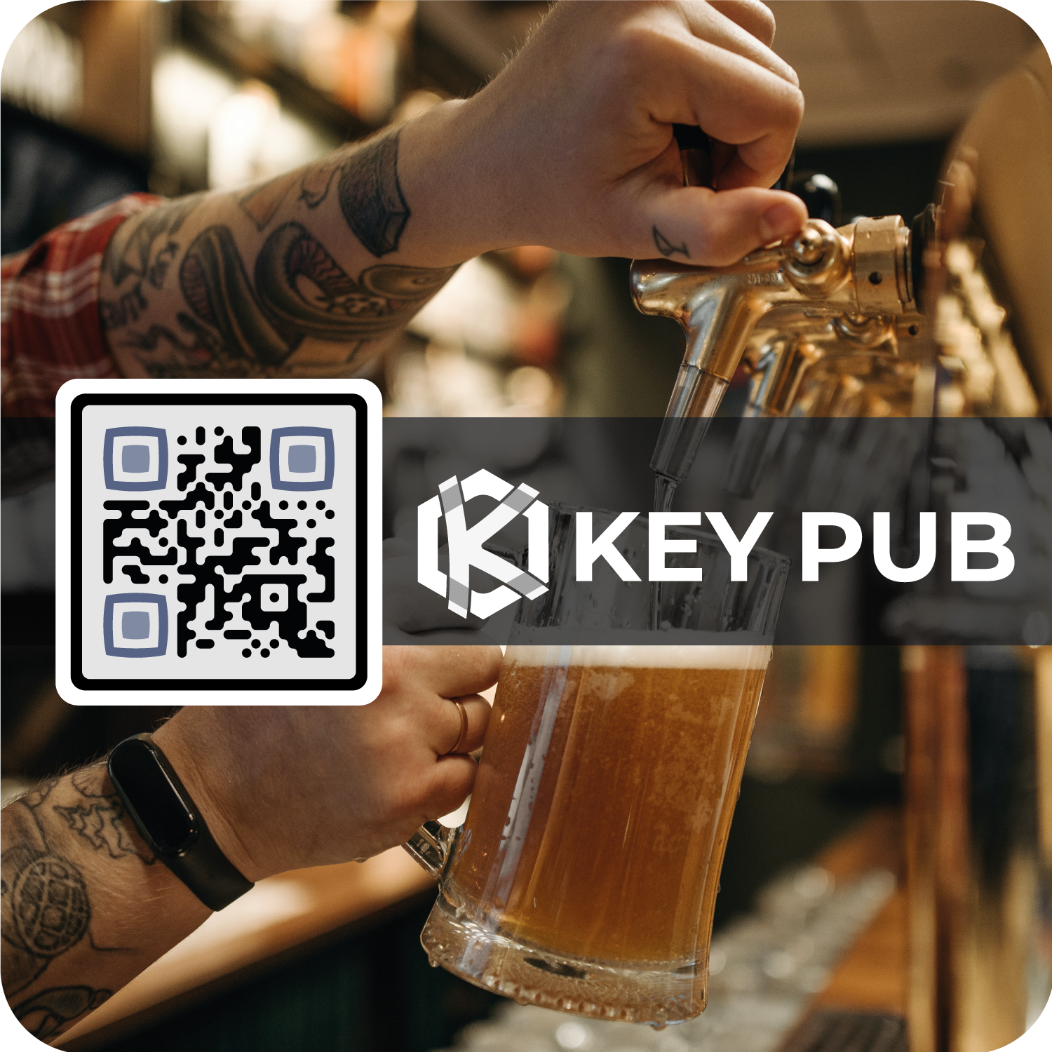 Key Bar[Qr-Code dinamico da sottobicchiere quadro]